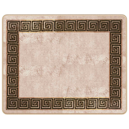 vidaXL Rug Runner MARSA Black 80 x 100 cm Polyester and PVC