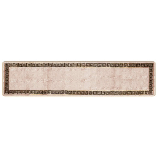 vidaXL Rug Runner MARSA Black 80 x 350 cm Polyester and PVC