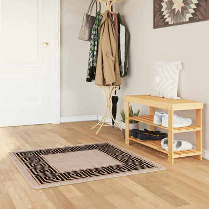 vidaXL Rug Runner MARSA Black 100 x 100 cm Polyester and PVC