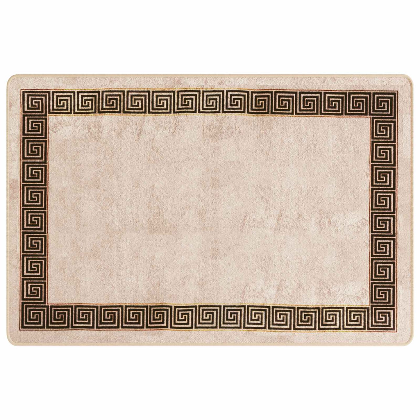 vidaXL Rug Runner MARSA Black 100 x 150 cm Polyester and PVC