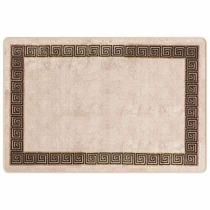 vidaXL Rug Runner MARSA Black 100 x 150 cm Polyester and PVC
