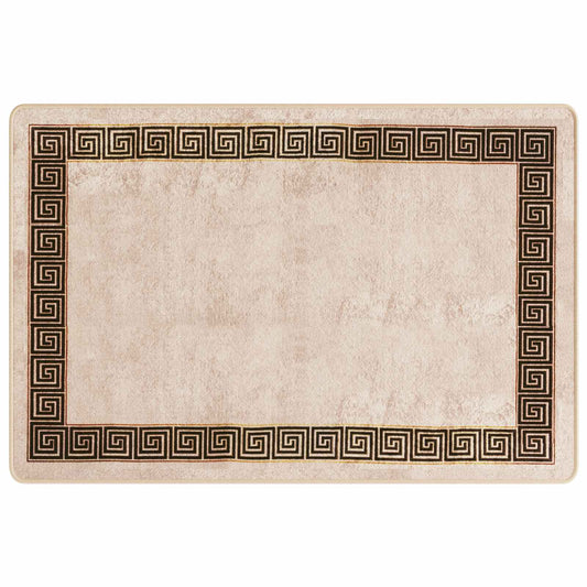 vidaXL Rug Runner MARSA Black 100 x 150 cm Polyester and PVC