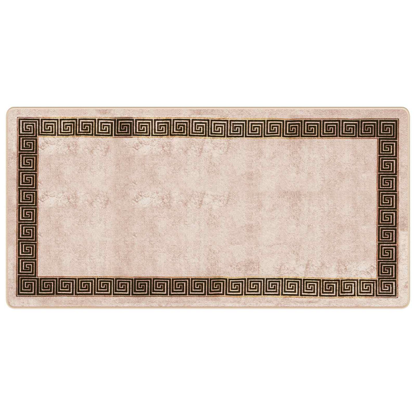 vidaXL Rug Runner MARSA Black 100 x 200 cm Polyester and PVC