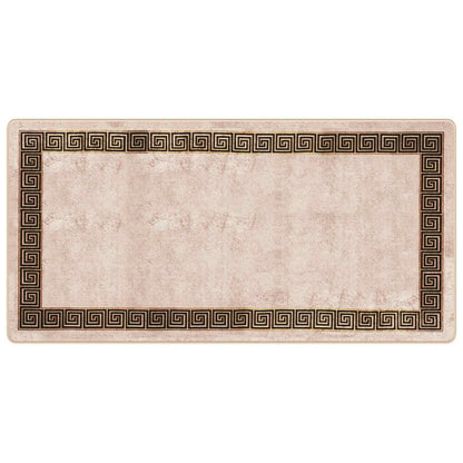 vidaXL Rug Runner MARSA Black 100 x 200 cm Polyester and PVC