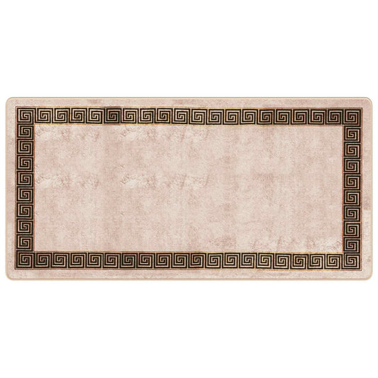 vidaXL Rug Runner MARSA Black 100 x 200 cm Polyester and PVC