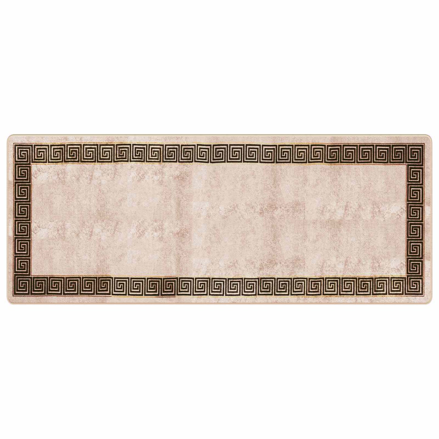 vidaXL Rug Runner MARSA Black 100 x 250 cm Polyester and PVC