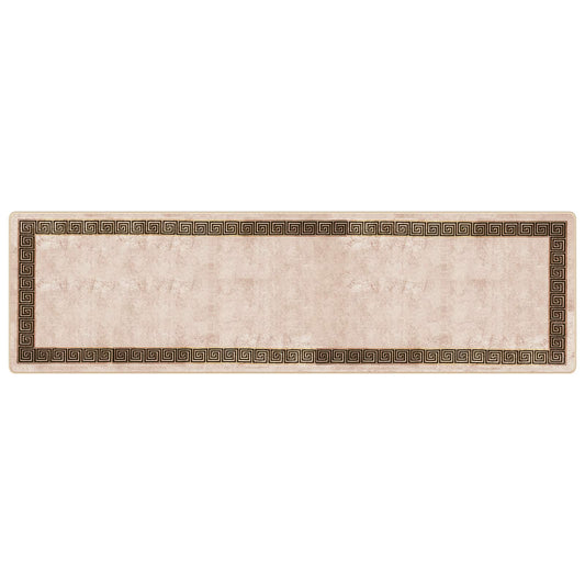 vidaXL Rug Runner MARSA Black 100 x 350 cm Polyester and PVC
