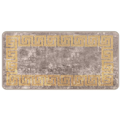 vidaXL Rug Runner MARSA Grey 50 x 100 cm Polyester and PVC