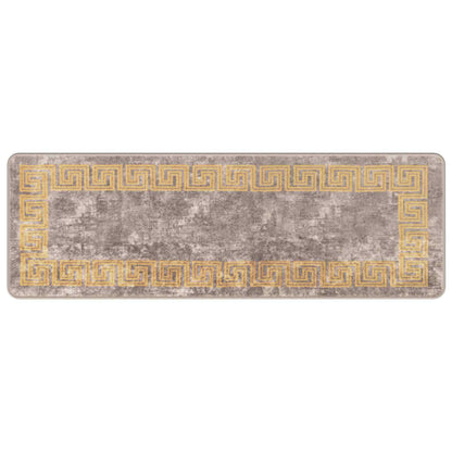 vidaXL Rug Runner MARSA Grey 50 x 150 cm Polyester and PVC