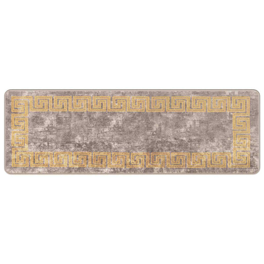 vidaXL Rug Runner MARSA Grey 50 x 150 cm Polyester and PVC