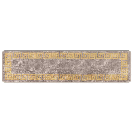 vidaXL Rug Runner MARSA Grey 50 x 200 cm Polyester and PVC