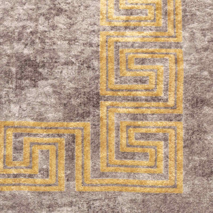 vidaXL Rug Runner MARSA Grey 50 x 400 cm Polyester and PVC