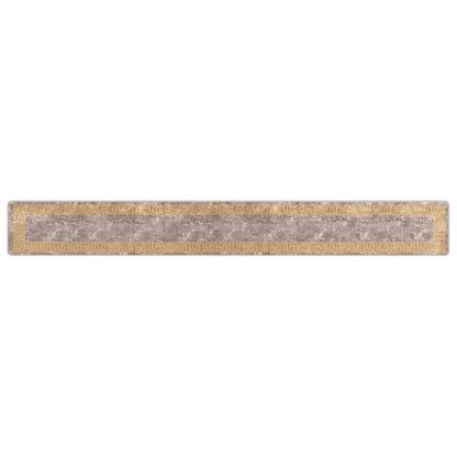 vidaXL Rug Runner MARSA Grey 50 x 400 cm Polyester and PVC
