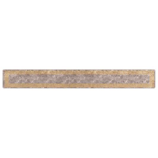 vidaXL Rug Runner MARSA Grey 50 x 400 cm Polyester and PVC