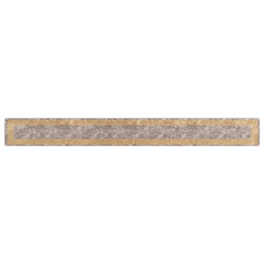 vidaXL Rug Runner MARSA Grey 50 x 450 cm Polyester and PVC