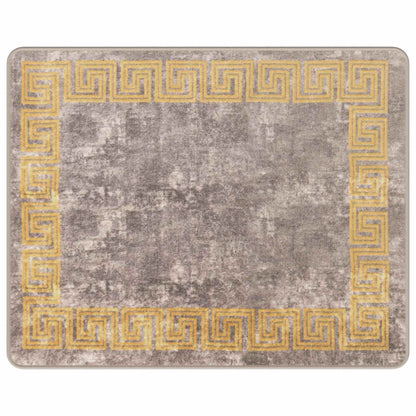 vidaXL Rug Runner MARSA Grey 80 x 100 cm Polyester and PVC