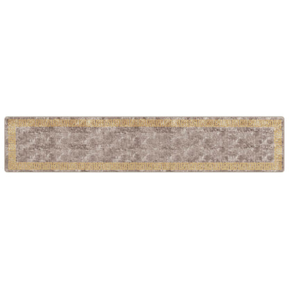 vidaXL Rug Runner MARSA Grey 80 x 400 cm Polyester and PVC