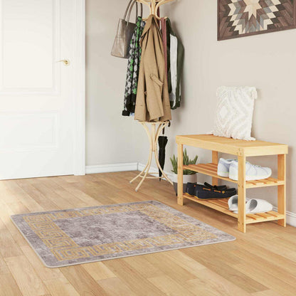 vidaXL Rug Runner MARSA Grey 100 x 100 cm Polyester and PVC