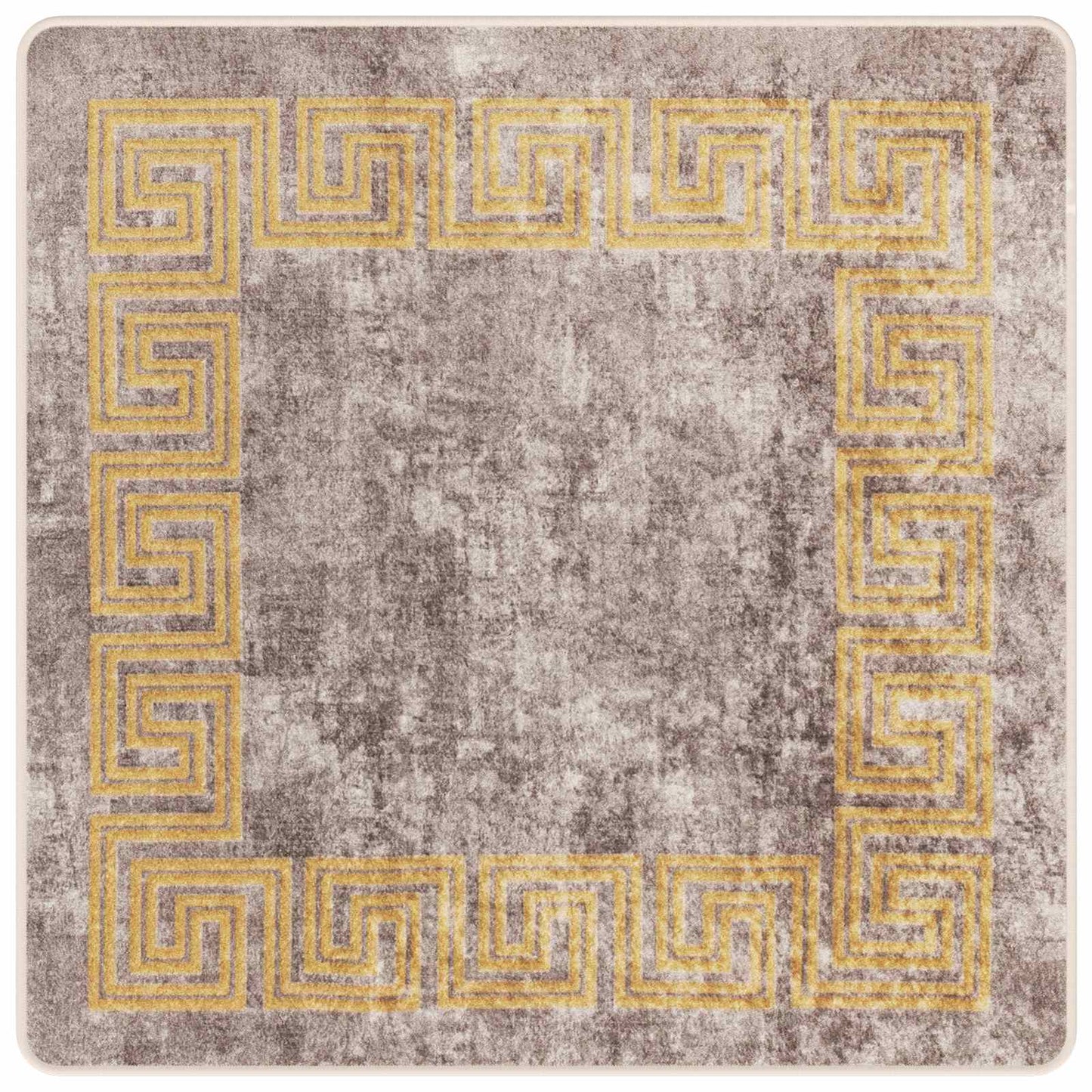 vidaXL Rug Runner MARSA Grey 100 x 100 cm Polyester and PVC