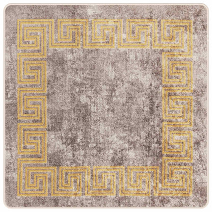 vidaXL Rug Runner MARSA Grey 100 x 100 cm Polyester and PVC