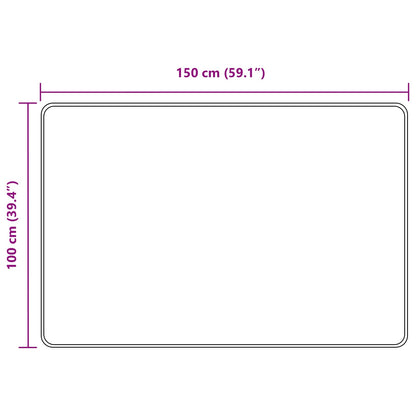 vidaXL Rug Runner MARSA Grey 100 x 150 cm Polyester and PVC