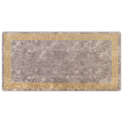 vidaXL Rug Runner MARSA Grey 100 x 200 cm Polyester and PVC