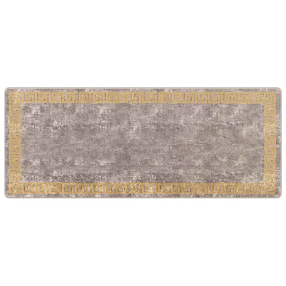 vidaXL Rug Runner MARSA Grey 100 x 250 cm Polyester and PVC