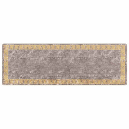 vidaXL Rug Runner MARSA Grey 100 x 300 cm Polyester and PVC