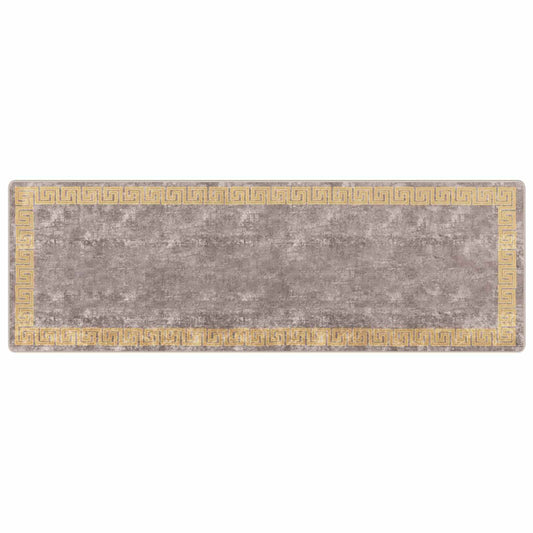 vidaXL Rug Runner MARSA Grey 100 x 300 cm Polyester and PVC