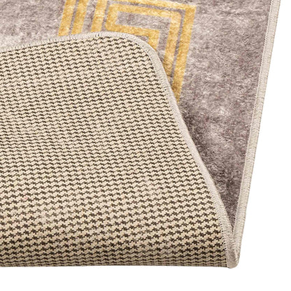 vidaXL Rug Runner MARSA Grey 100 x 350 cm Polyester and PVC
