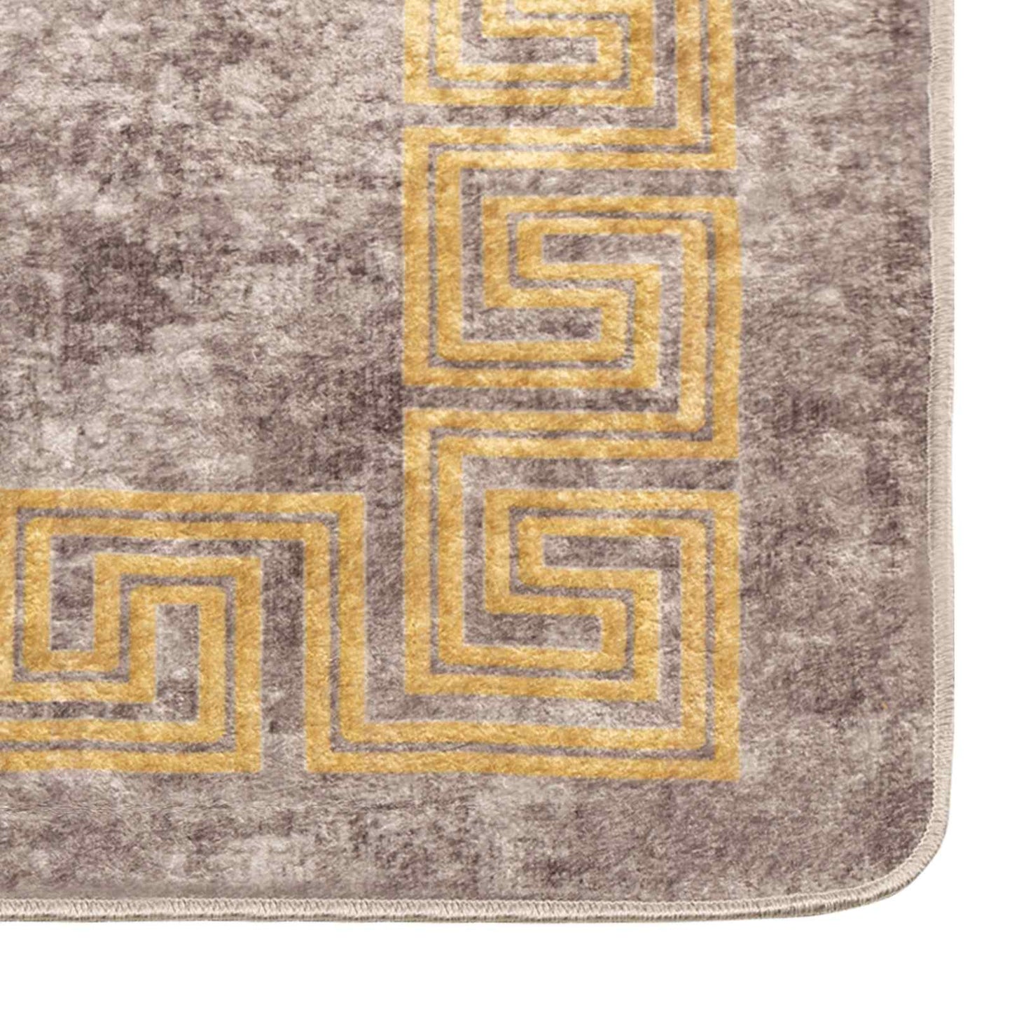vidaXL Rug Runner MARSA Grey 100 x 350 cm Polyester and PVC