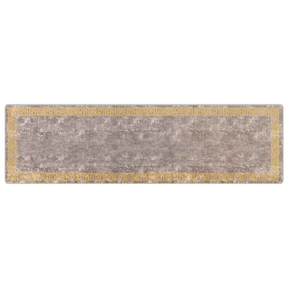 vidaXL Rug Runner MARSA Grey 100 x 350 cm Polyester and PVC
