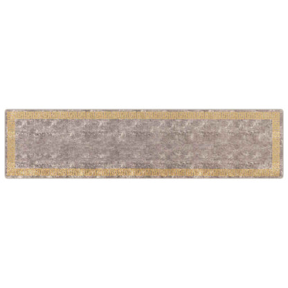 vidaXL Rug Runner MARSA Grey 100 x 400 cm Polyester and PVC