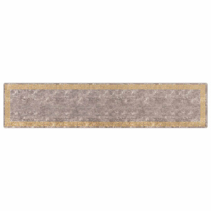 vidaXL Rug Runner MARSA Grey 100 x 450 cm Polyester and PVC