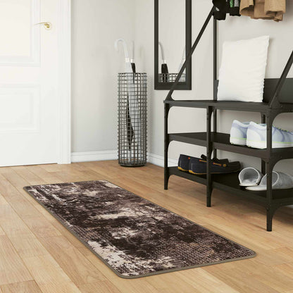vidaXL Rug Runner MARSA Black 50 x 100 cm Polyester and PVC