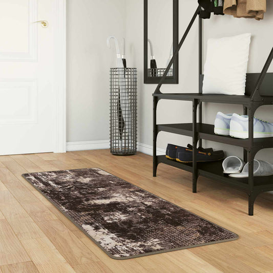 vidaXL Rug Runner MARSA Black 50 x 100 cm Polyester and PVC