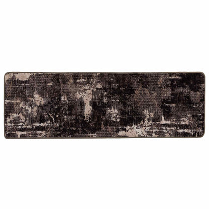 vidaXL Rug Runner MARSA Black 50 x 150 cm Polyester and PVC