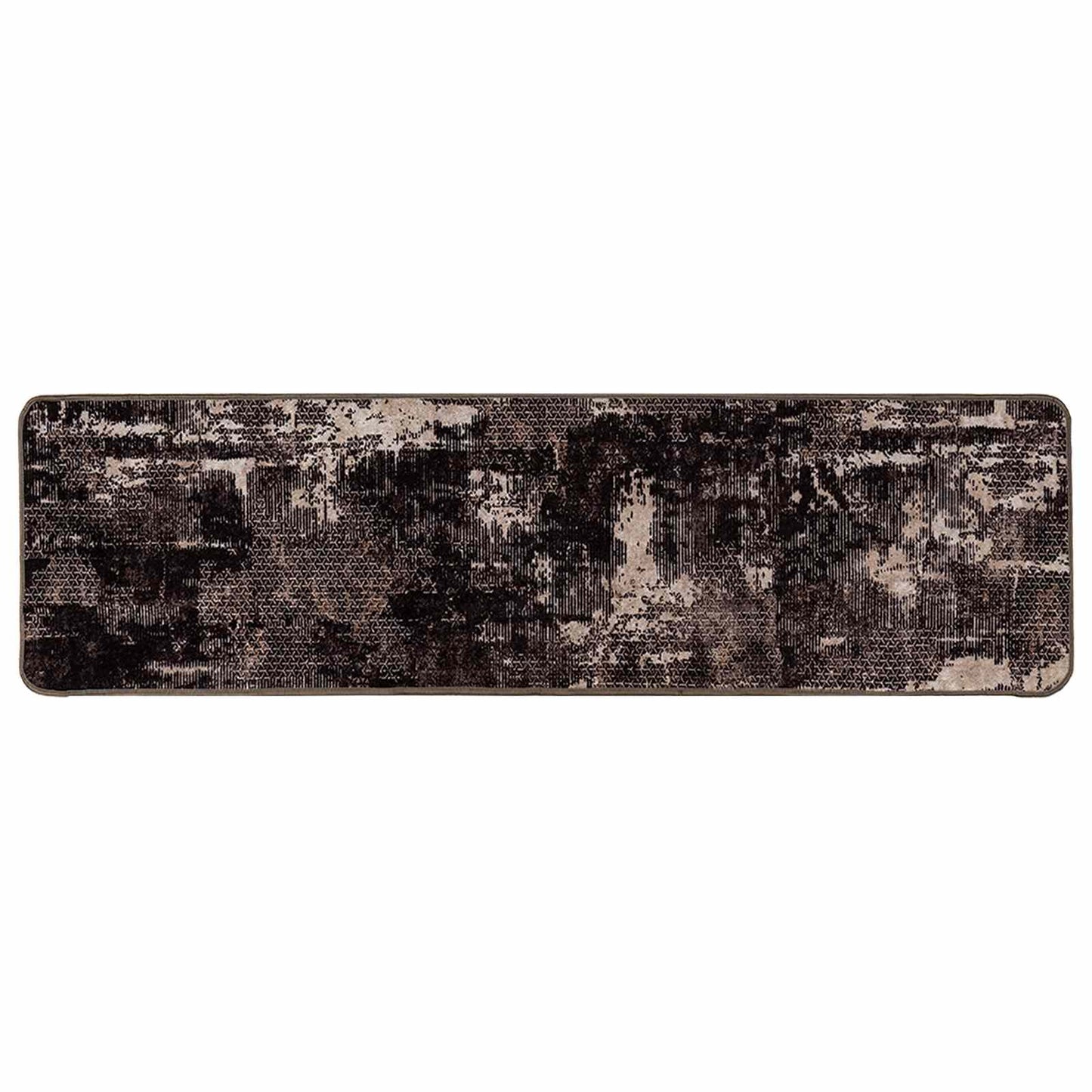 vidaXL Rug Runner MARSA Black 50 x 200 cm Polyester and PVC