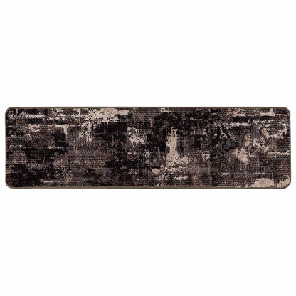 vidaXL Rug Runner MARSA Black 50 x 200 cm Polyester and PVC
