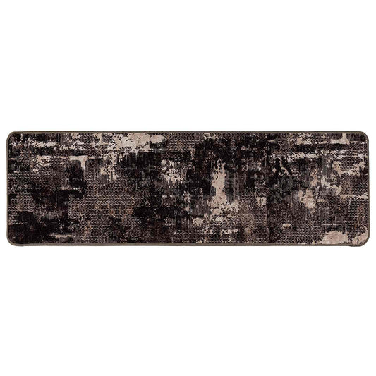 vidaXL Rug Runner MARSA Black 50 x 450 cm Polyester and PVC
