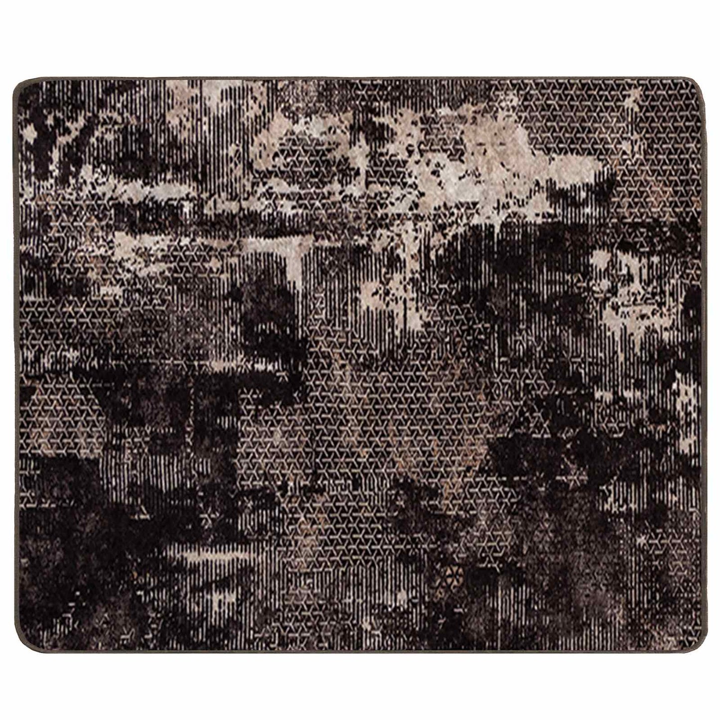 vidaXL Rug Runner MARSA Black 80 x 100 cm Polyester and PVC