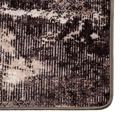 vidaXL Rug Runner MARSA Black 80 x 200 cm Polyester and PVC