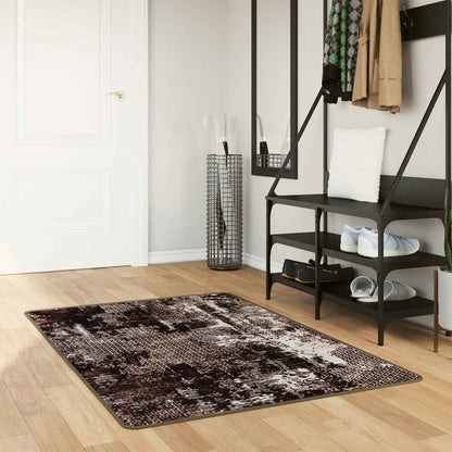 vidaXL Rug Runner MARSA Black 80 x 200 cm Polyester and PVC