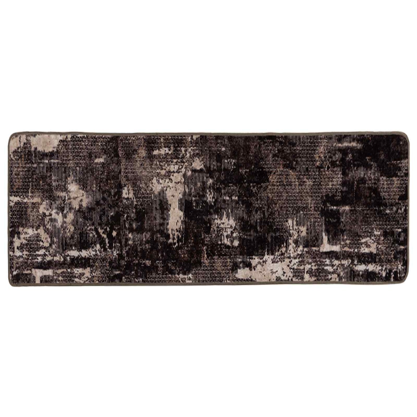 vidaXL Rug Runner MARSA Black 80 x 200 cm Polyester and PVC