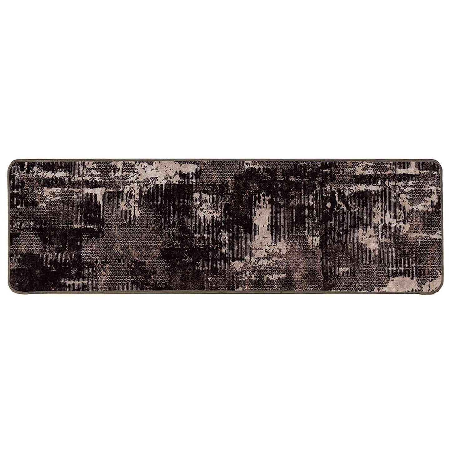 vidaXL Rug Runner MARSA Black 100 x 350 cm Polyester and PVC