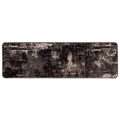 vidaXL Rug Runner MARSA Black 100 x 350 cm Polyester and PVC