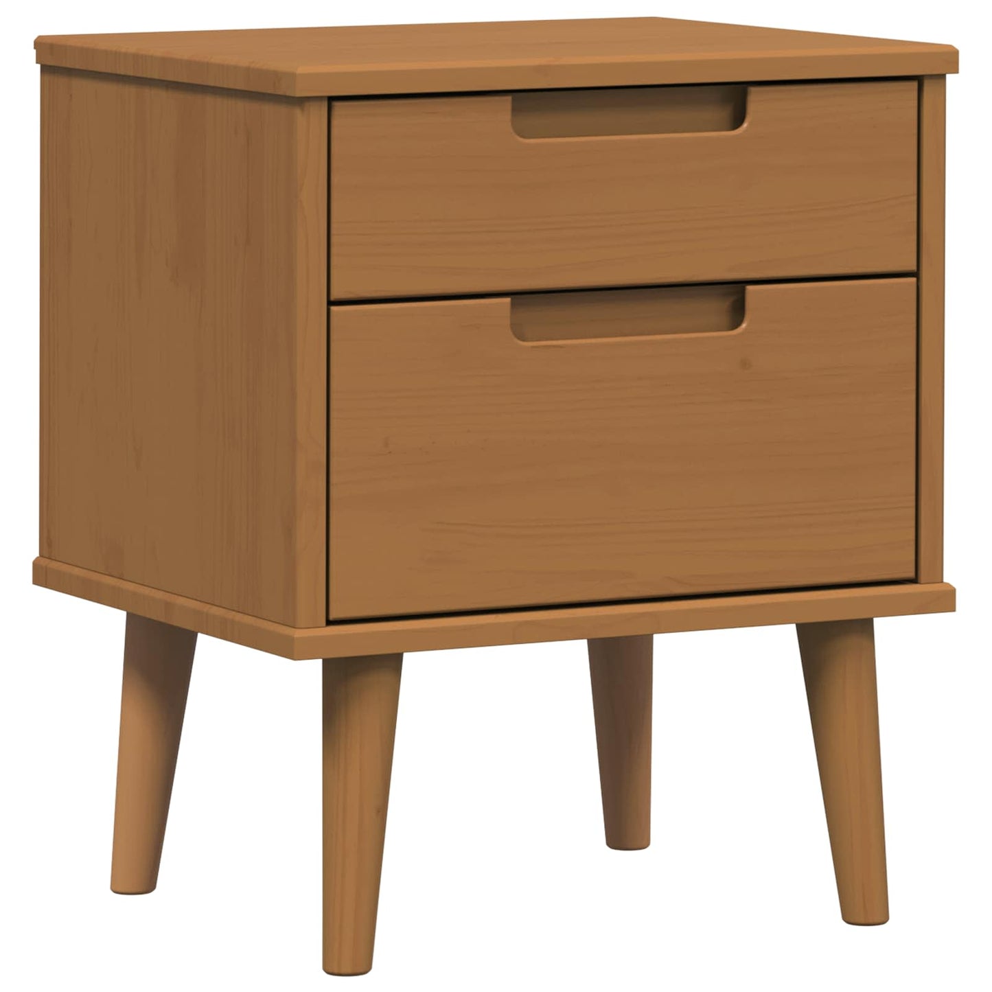 vidaXL Bedside Cabinet MOLDE Caramel 40 x 35 x 48 cm Solid Pine Wood