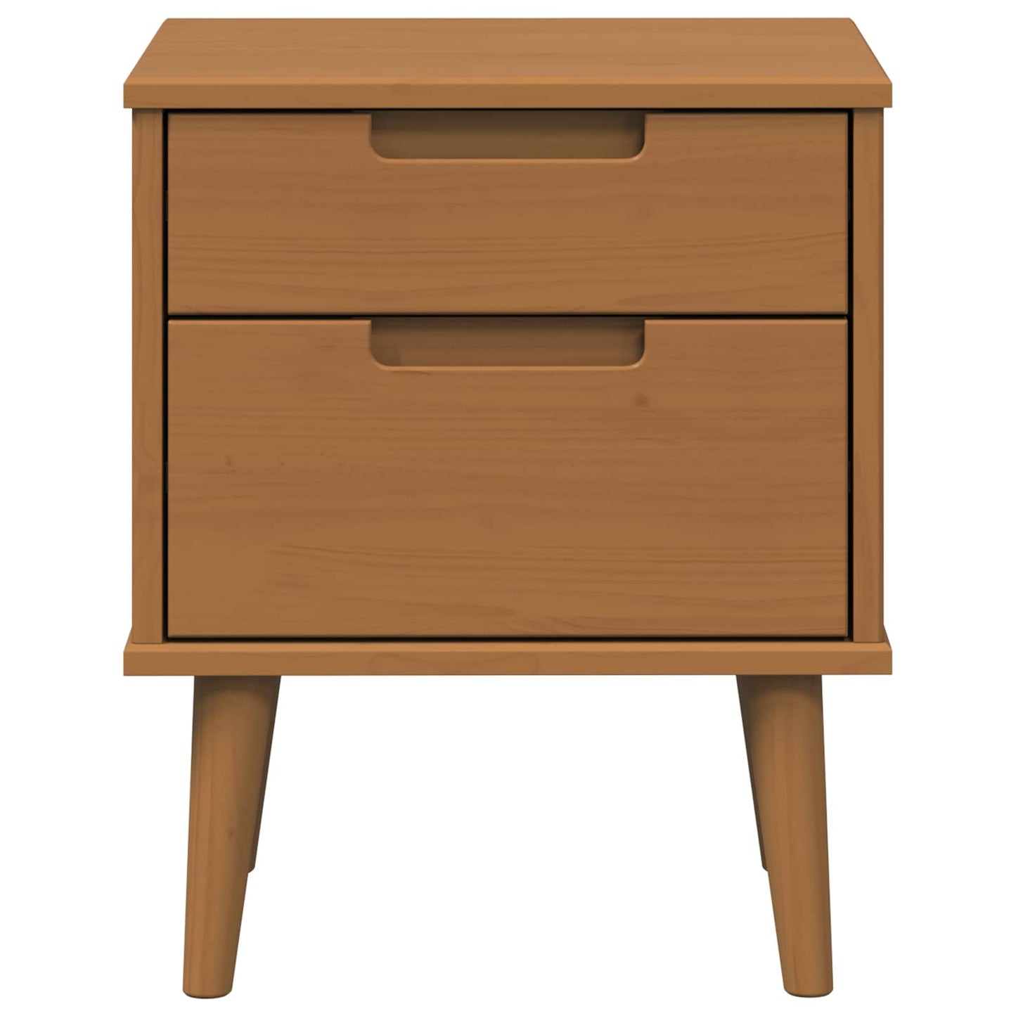 vidaXL Bedside Cabinet MOLDE Caramel 40 x 35 x 48 cm Solid Pine Wood