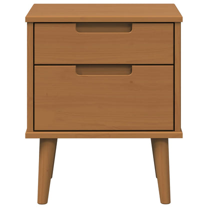 vidaXL Bedside Cabinet MOLDE Caramel 40 x 35 x 48 cm Solid Pine Wood