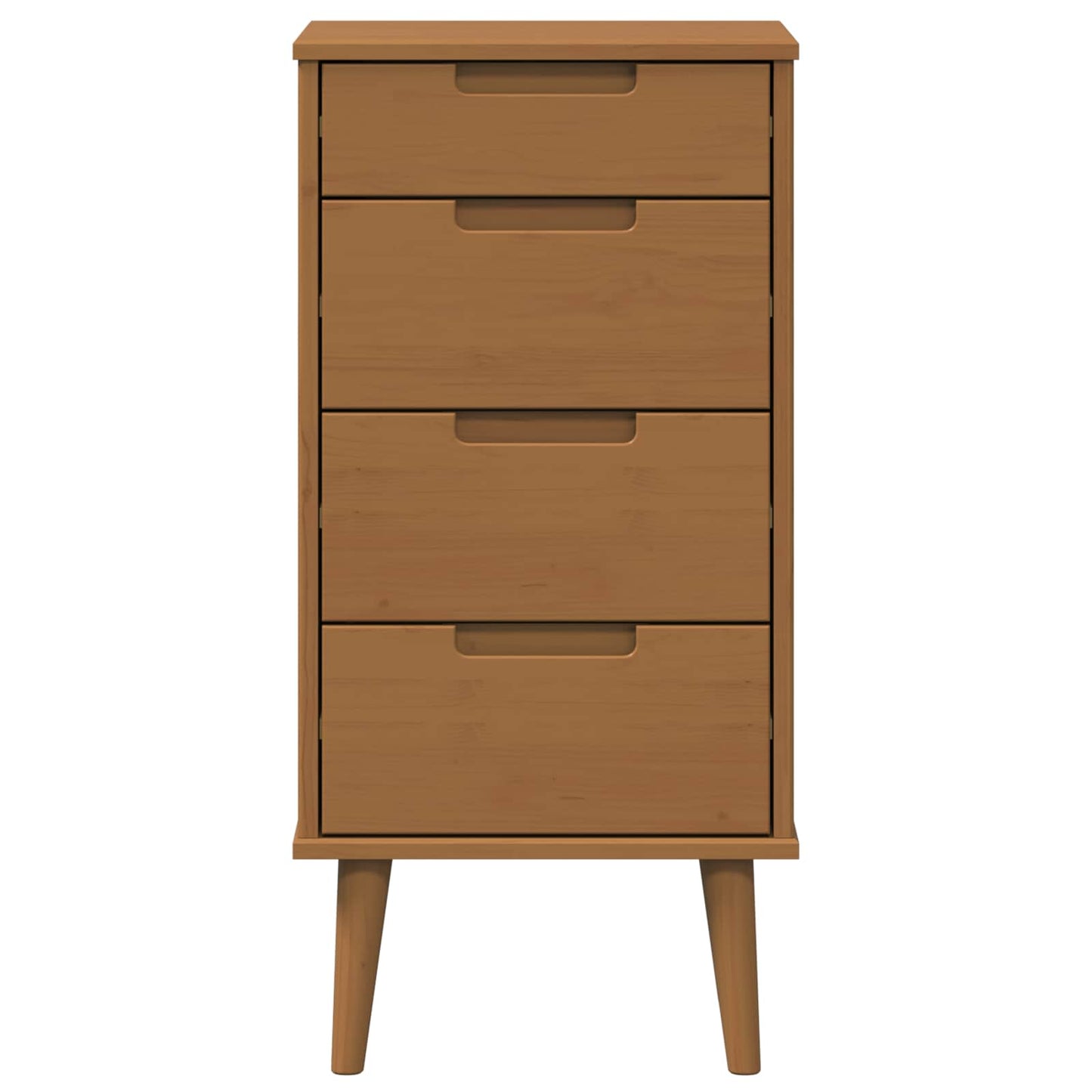 vidaXL Chest of Drawers MOLDE Caramel 40 x 35 x 82 cm Solid Pine Wood